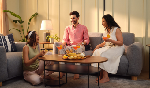 reflects it and makes it appear twice